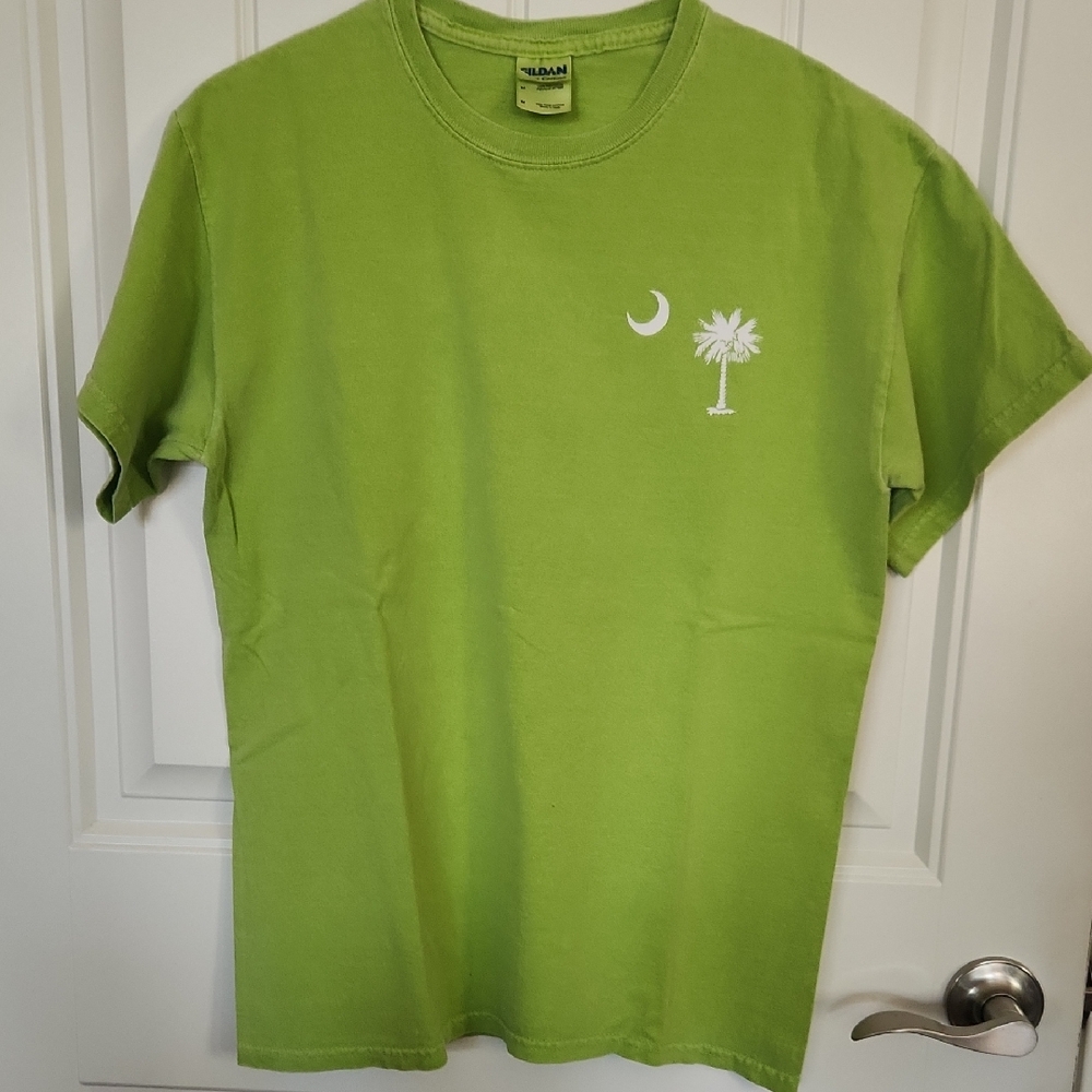 Womens Lime Green Carolina Moon T Shirt M